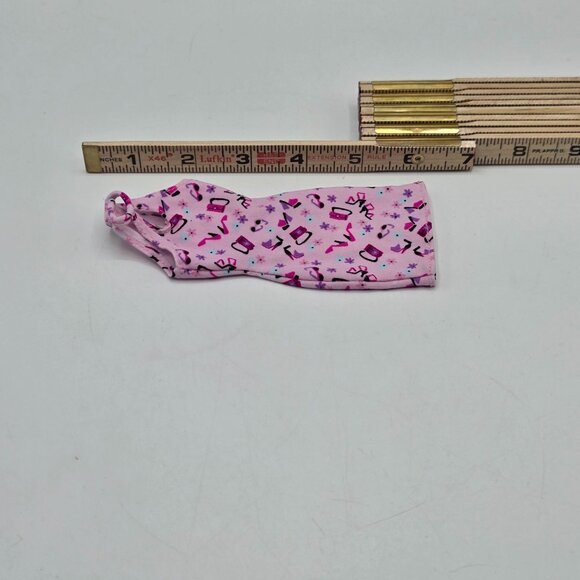 Barbie Doll Pink Halter Dress With Shoes & Heel Print - Picture 4 of 6